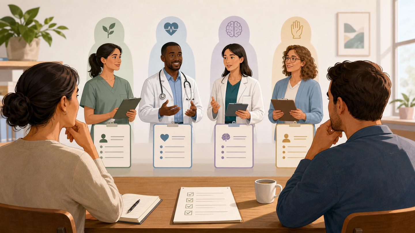 Supporting editorial scene for Comparing Health Care Professionals: Credentials, Scope, Coverage, and Practical Fit